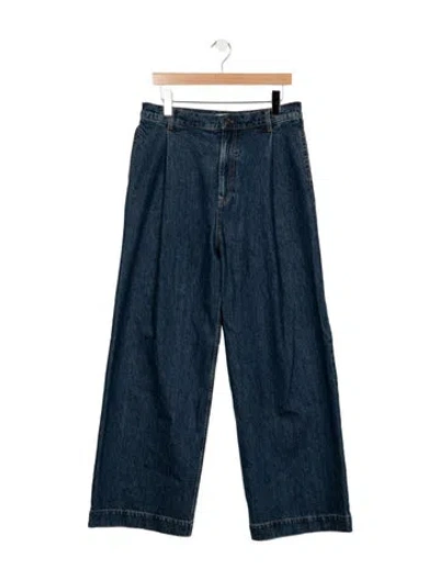 Pre-owned Co Mid-rise Wide Leg Jeans In Blue