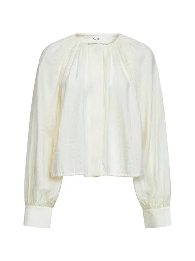 Co Milk Recycled Nylon Gathered Tunic Shirt In Neutral