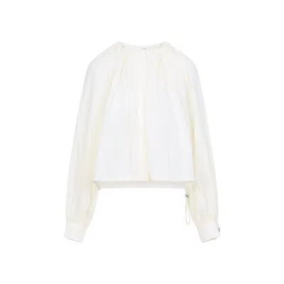 Co Milk White Gathered Shirt