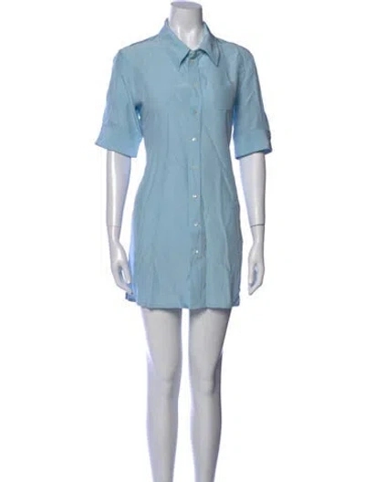 Pre-owned Co Mini Dress In Blue