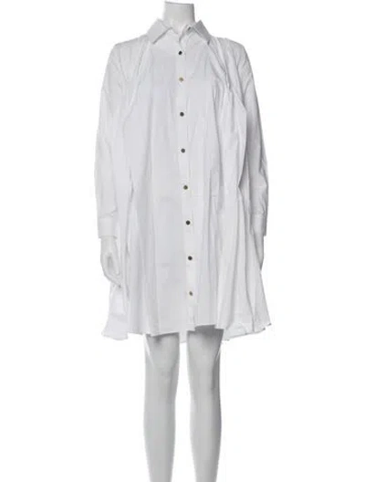 Pre-owned Co Mini Dress In White