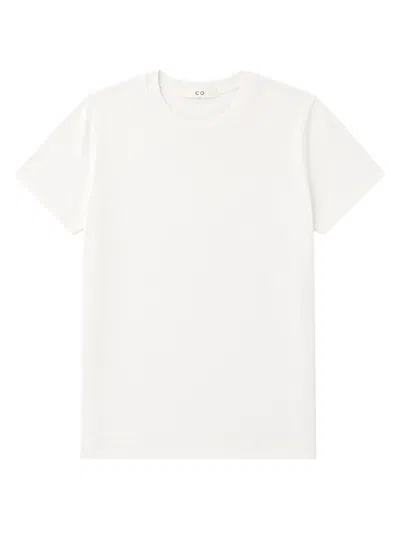 Co Minimalist White Crew Neck Tton T-shirt