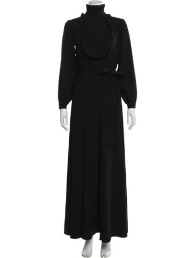 Pre-owned Co Mock Neck Long Dress In Black