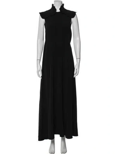 Pre-owned Co Mock Neck Long Dress In Black