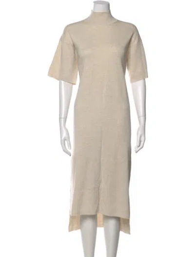 Pre-owned Co Mock Neck Long Dress In Neutral