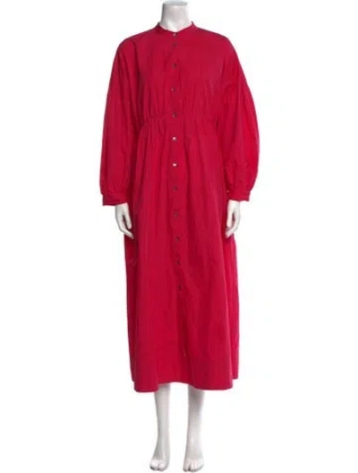 Pre-owned Co Mock Neck Long Dress In Pink
