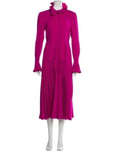 Pre-owned Co Mock Neck Long Dress In Purple
