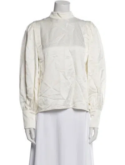 Pre-owned Co Mock Neck Long Sleeve Sweatshirt In Neutral