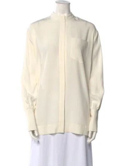 Pre-owned Co Mock Neck Long Sleeve Sweatshirt In Neutral