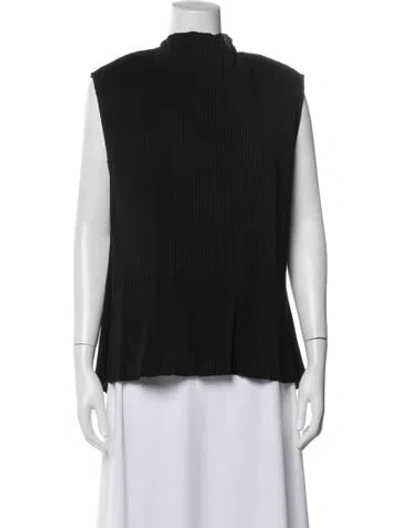 Pre-owned Co Mock Neck Sleeveless Top W/ Tags In Blue
