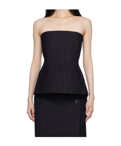 CO NAVY TAILORED BUSTIER TOP