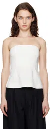 Co White Straight Neck Bustier In 110 Ivory