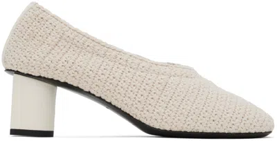 Co Off-white Crochet Heels In Ivory