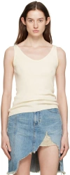 Co Ribbed-knit Cashmere Tank Top In 110 Ivory