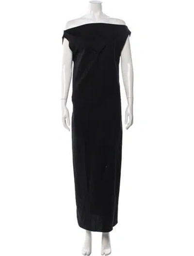 Pre-owned Co Off-the-shoulder Long Dress In Black