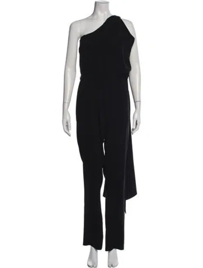 Pre-owned Co One-shoulder Jumpsuit In Black