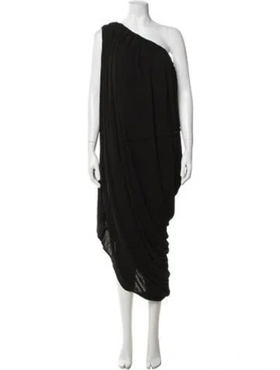 Pre-owned Co One-shoulder Long Dress W/ Tags In Black