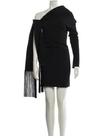 Pre-owned Co One-shoulder Mini Dress In Blue