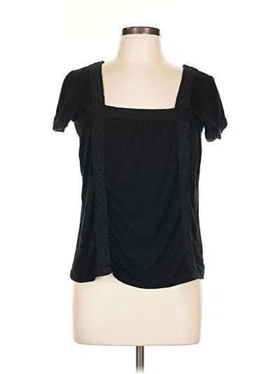 Pre-owned Co-op Short Sleeve Top Black Sweetheart Neckline Tops
