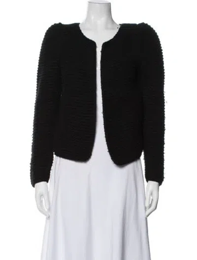 Pre-owned Co Open Front Sweater In Black