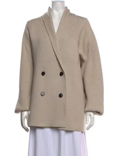 Pre-owned Co Open Front Sweater In Neutrals