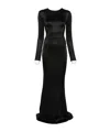 Co Open-back Cut-out Evening Gown In Black