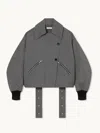 Co Oversize Engineered Bomber Grey L In Gray
