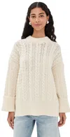 Co Oversized Crewneck Sweater Ivory In White