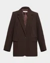 Co Oversized Single-breasted Blazer Jacket In Pink
