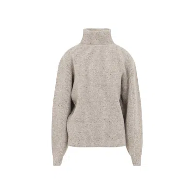 Co Cashmere-blend Chunky-knit Oversized Turtleneck Jumper In Neutral