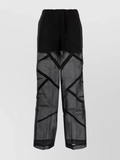 Co Pant Tton Blend Elastic Waistband In Black