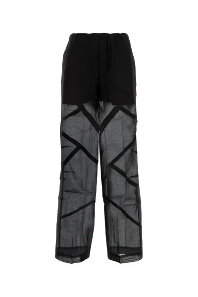 CO PANTALONE IN MISTO COTONE NERO  DONNA