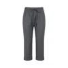 Co Turn-up Cropped Track Pants In Gray