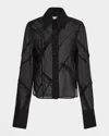 Co Parachute-cuts Button-down Shirt In Black