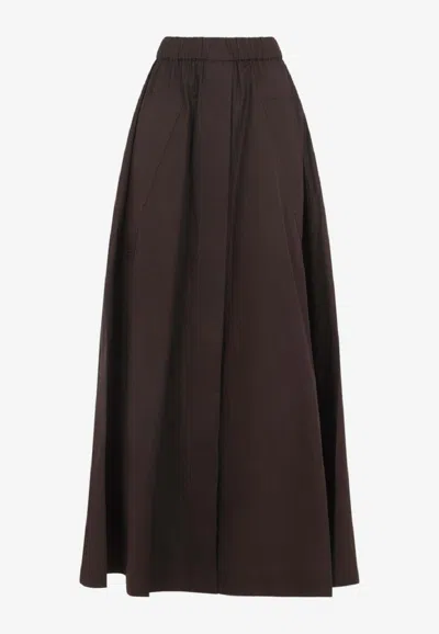 Co Parachute Long Skirt In Brown