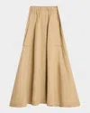Co Parachute Maxi Skirt In Brown