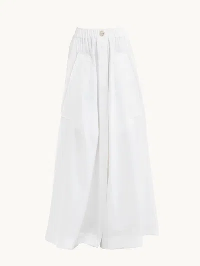 Co Parachute Skirt White Xs In Blue