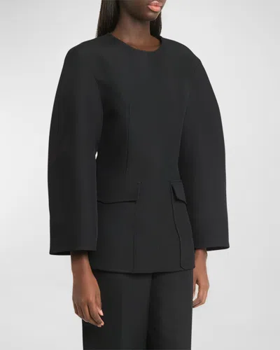 Co Patch Pocket Long-sleeve Top In Ivory