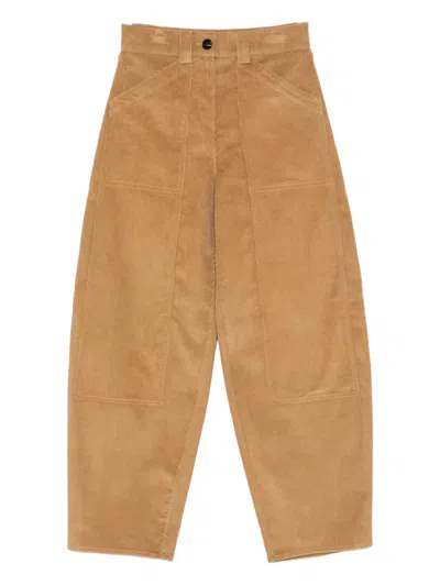 Co Patch-pocket Pants In Brown