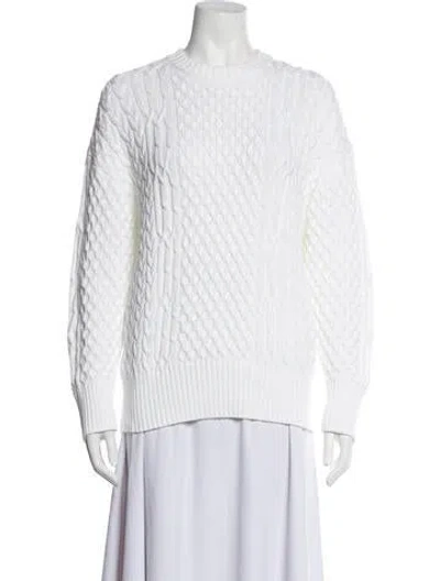 Pre-owned Co Patterned Crew Neck Sweater W/ Tags In White