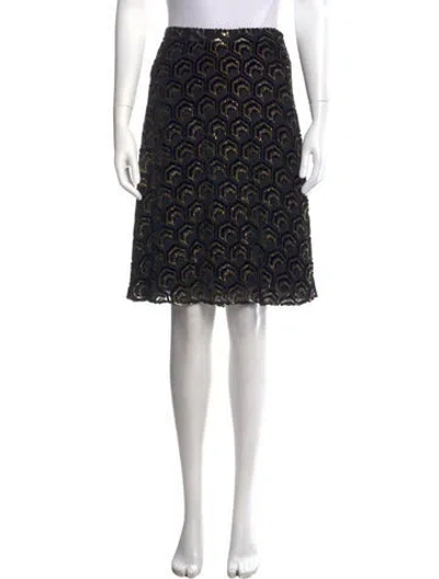 Pre-owned Co Patterned Mini Skirt In Black/metallic
