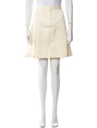 Pre-owned Co Pleated Accents Knee-length Skirt In Neutral