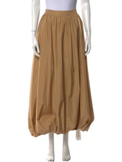 Pre-owned Co Pleated Accents Long Skirt In Grey