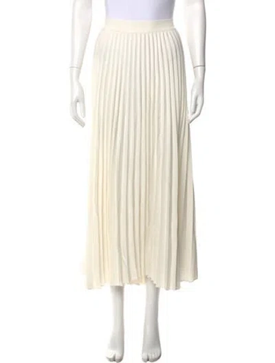 Pre-owned Co Pleated Accents Midi Length Skirt In Neutral
