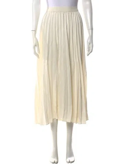 Pre-owned Co Pleated Accents Midi Length Skirt In Neutrals