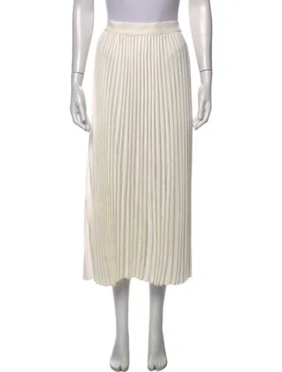 Pre-owned Co Pleated Accents Midi Length Skirt In Neutrals