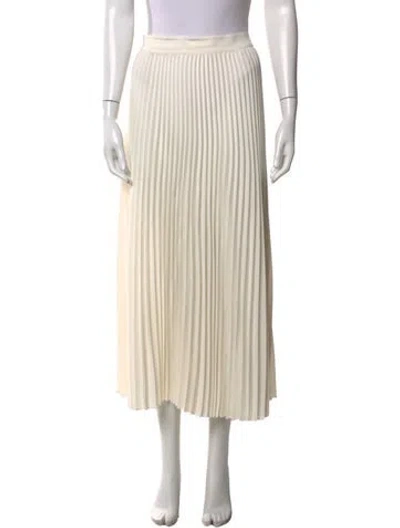 Pre-owned Co Pleated Accents Midi Length Skirt In Neutrals