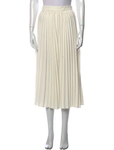 Pre-owned Co Pleated Accents Midi Length Skirt In Neutrals