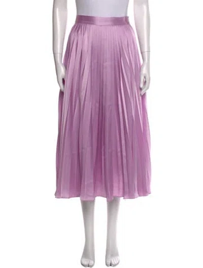 Pre-owned Co Pleated Accents Midi Length Skirt In Purple