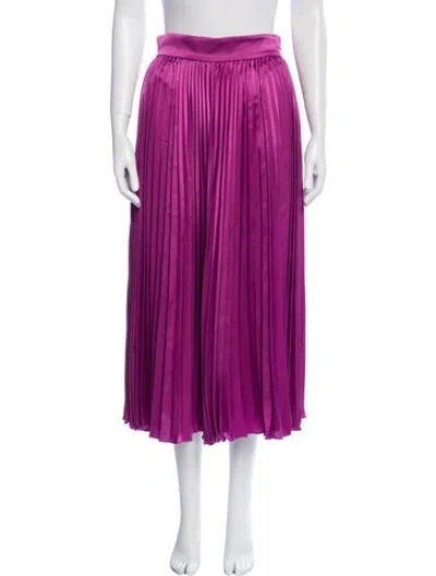 Pre-owned Co Pleated Accents Midi Length Skirt In Purple